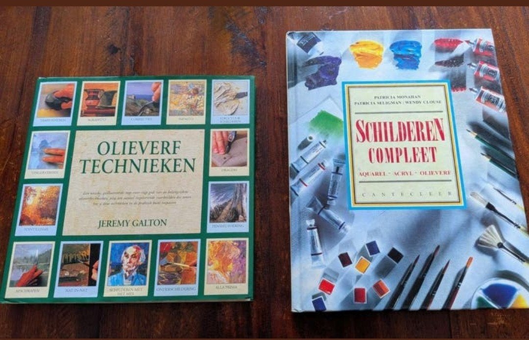 2 Schilderboeken: Olieverf Technieken & Schilderen Compleet, Ophalen of Verzenden