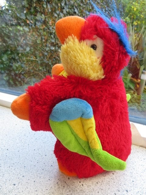 Papagaai papegaai van Pillow Pets pee-wees 2010, Overige typen, Ophalen of Verzenden, Zo goed als nieuw, Middelgroot (20 tot 80 cm)