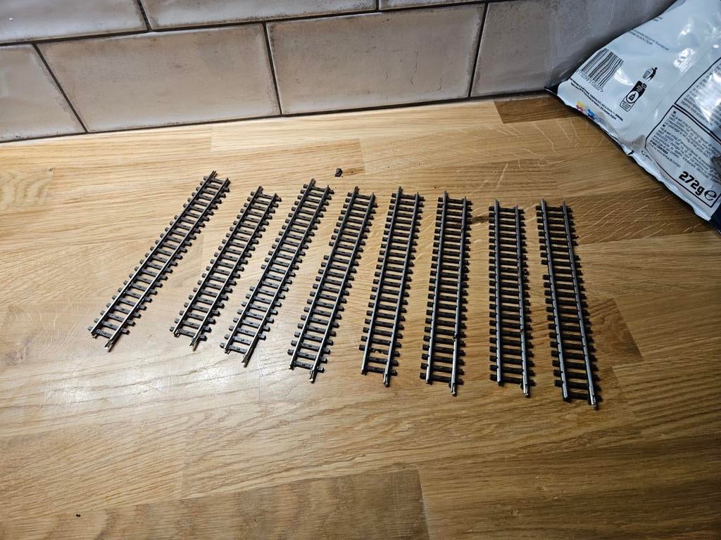 Märklin K-rails 2200, 8 stuks, C-kwaliteit, Wisselstroom, Gebruikt, Rails, Ophalen of Verzenden