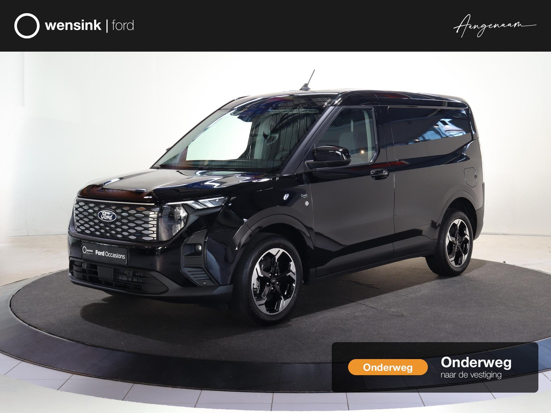 Ford E-Transit Courier Limited 46 kWh 136pk! 17'' LICHTMETAL, Auto's, 324 km, Zwart, 1524 kg, Nieuw