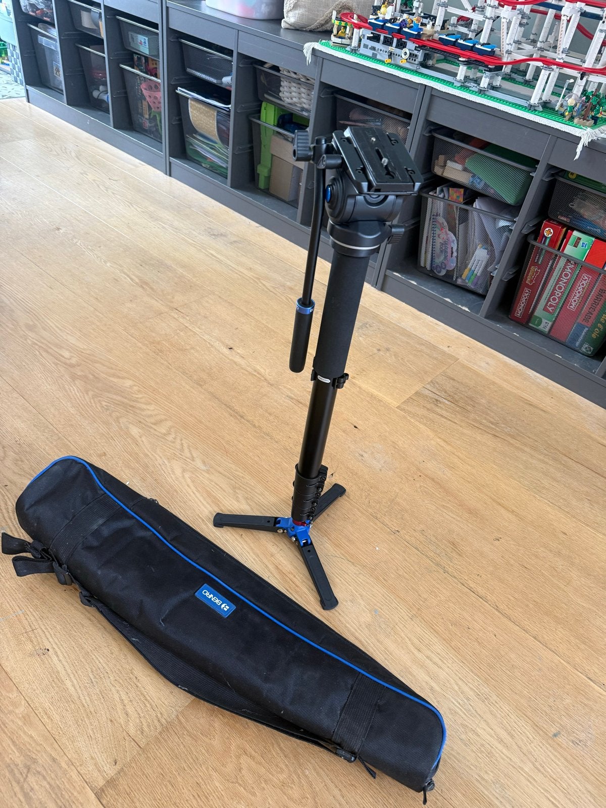 Benro Video Monopod A48FDS4 met S4 Videokop, Benro, Eenpoot, Ophalen of Verzenden, Zo goed als nieuw