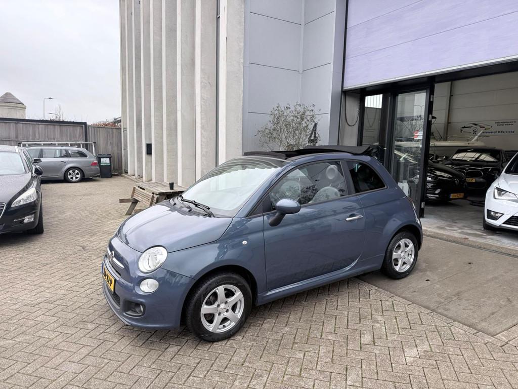 Fiat 500 C 1.4 Sport CABRIO! LEER! PDC! 101PK! INRUIL MOGELI, Euro 5, 101 pk, Gebruikt, Zwart