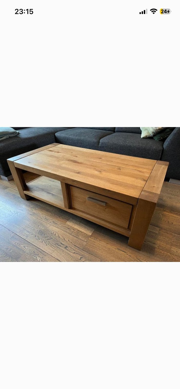 Mango houten salontafel, Ophalen, Gebruikt, 100 tot 150 cm, 50 tot 100 cm