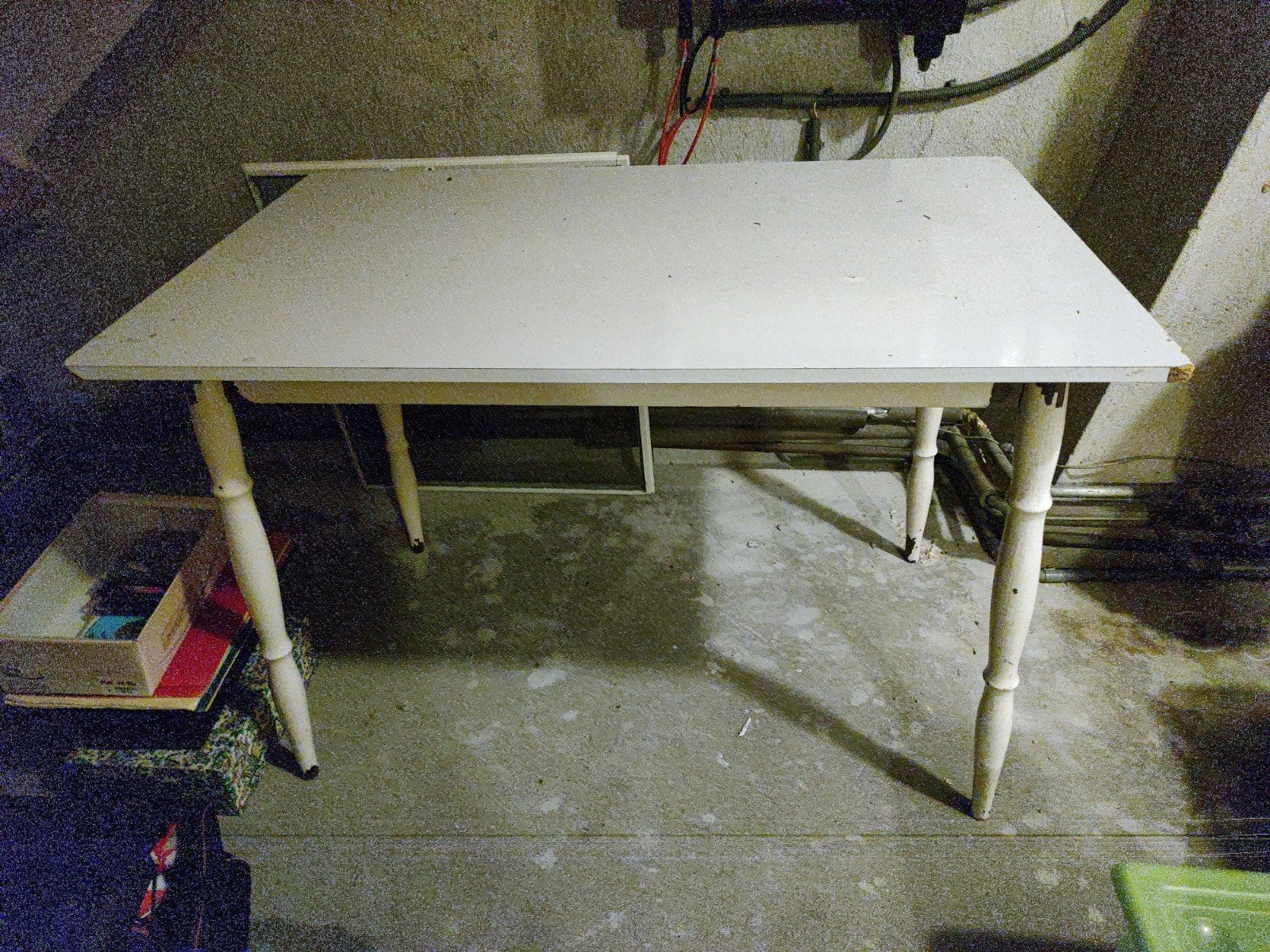 Vintage houten tafel - 110 x 70 cm, Ophalen, Gebruikt, 100 tot 150 cm, Vintage