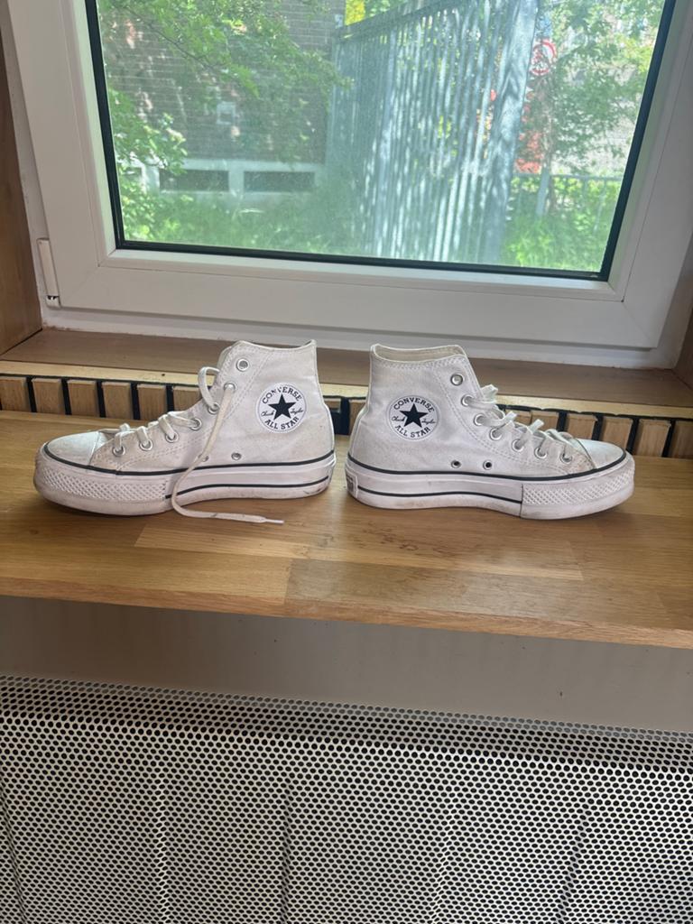 Converse All Star High Top Sneakers Maat 37 Wit, Kleding | Dames, Schoenen, Ophalen of Verzenden, Gedragen, Wit, Sneakers of Gympen