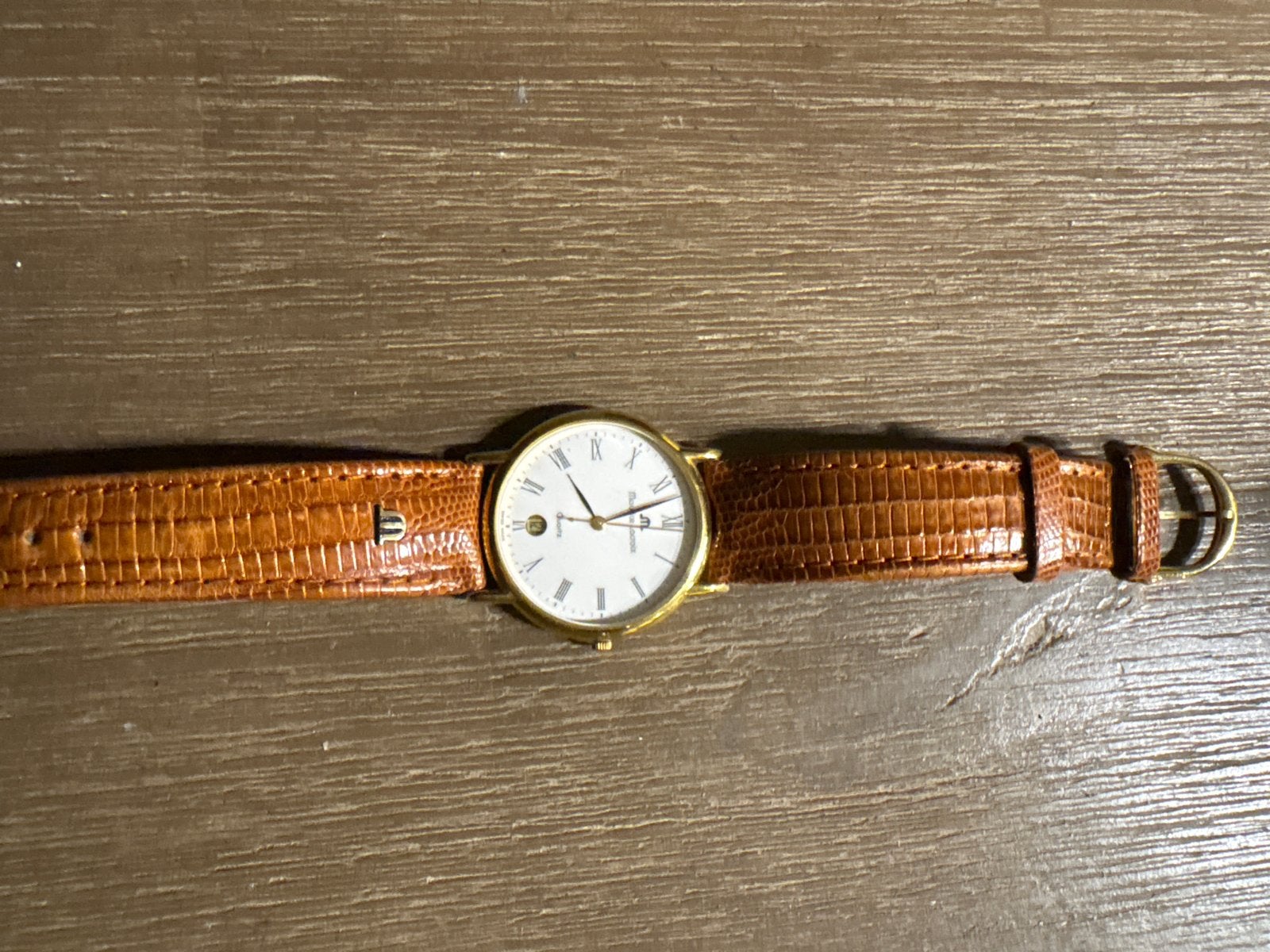 Maurice Lacroix Quartz Polshorloge - Zo goed als nieuw, Overige merken, Leer, Polshorloge, Ophalen of Verzenden