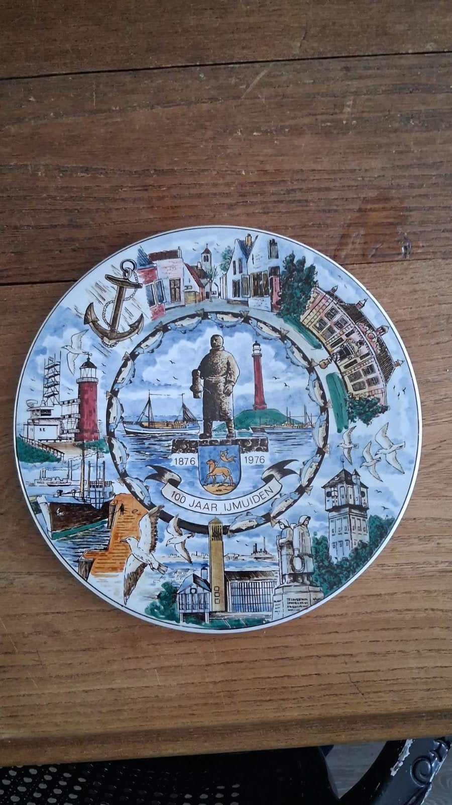 Uniek bordje van IJmuiden, Antiek en Kunst, Ophalen