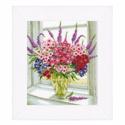 Borduurpakket Vaas met bloemen 70323, ., Nieuw, Ophalen of Verzenden, .