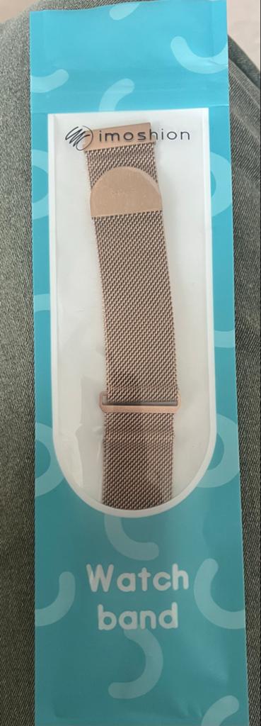 Milanees  magnetische bandjes rosé en zilver 22mm maat M, Overige merken, Polshorloge, Nieuw, Ophalen of Verzenden
