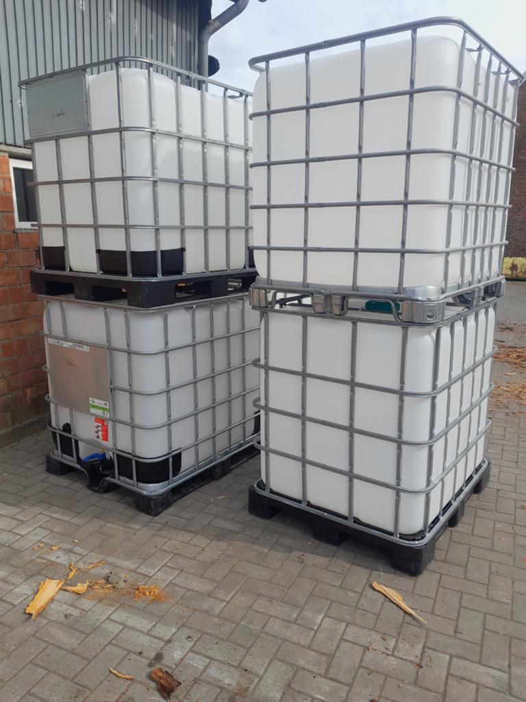 Ibc container, 1000 Liter, Tuin en Terras, Regentonnen, Ophalen, Kunststof, Met kraantje, 150 liter of meer