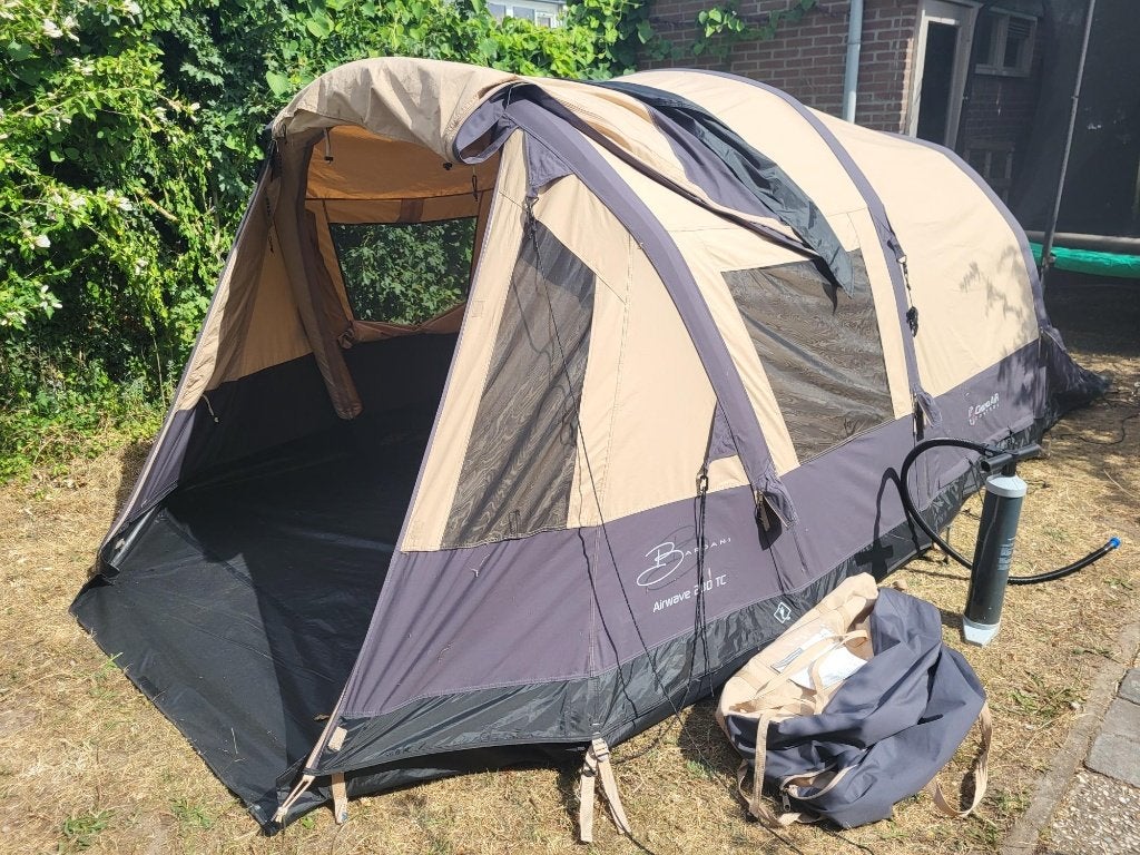 Bardani AirWave 230 TC opblaasbare tent beige, Caravans en Kamperen, Tenten, Ophalen, Zo goed als nieuw, Tot en met 3