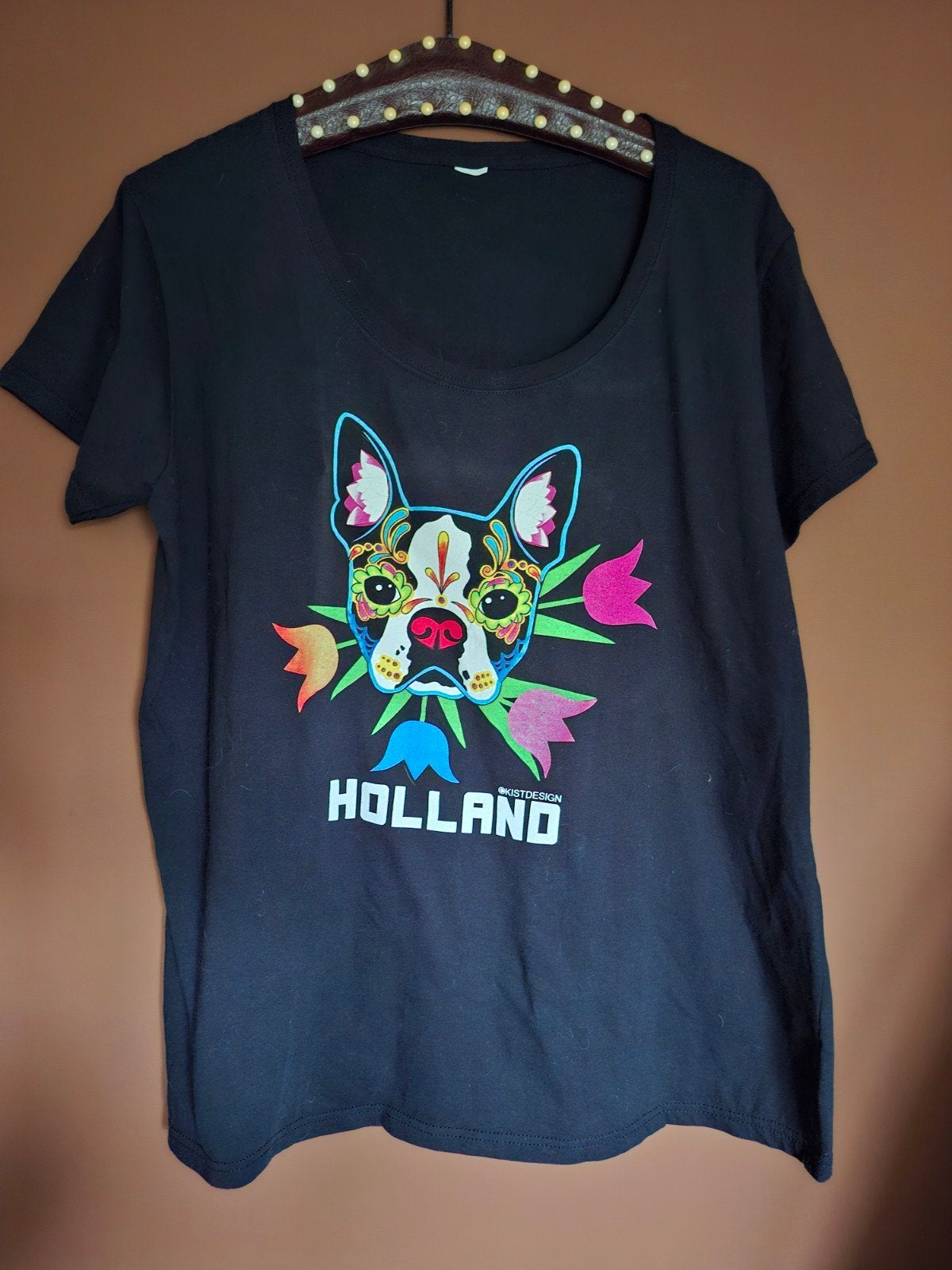 Shirt Dames Franse Bulldog Kees Kist design, Maat 38/40 (M), Ophalen of Verzenden, Korte mouw, Nvt