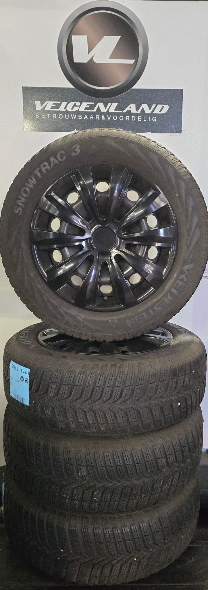 15 inch Stalen winterset +wieldop (14), Gebruikt, 15 inch, -, -