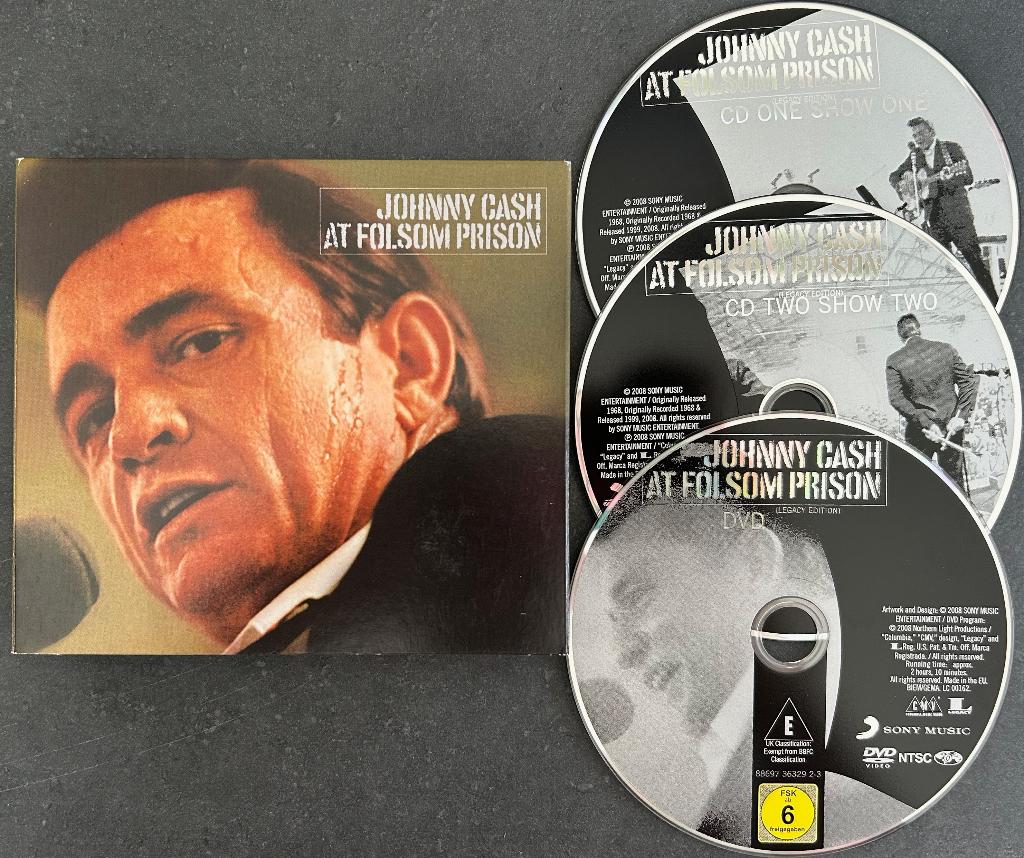 JOHNNY CASH - At Folsom Prison ( Deluxe 2CD & DVD set ), Ophalen of Verzenden, Zo goed als nieuw