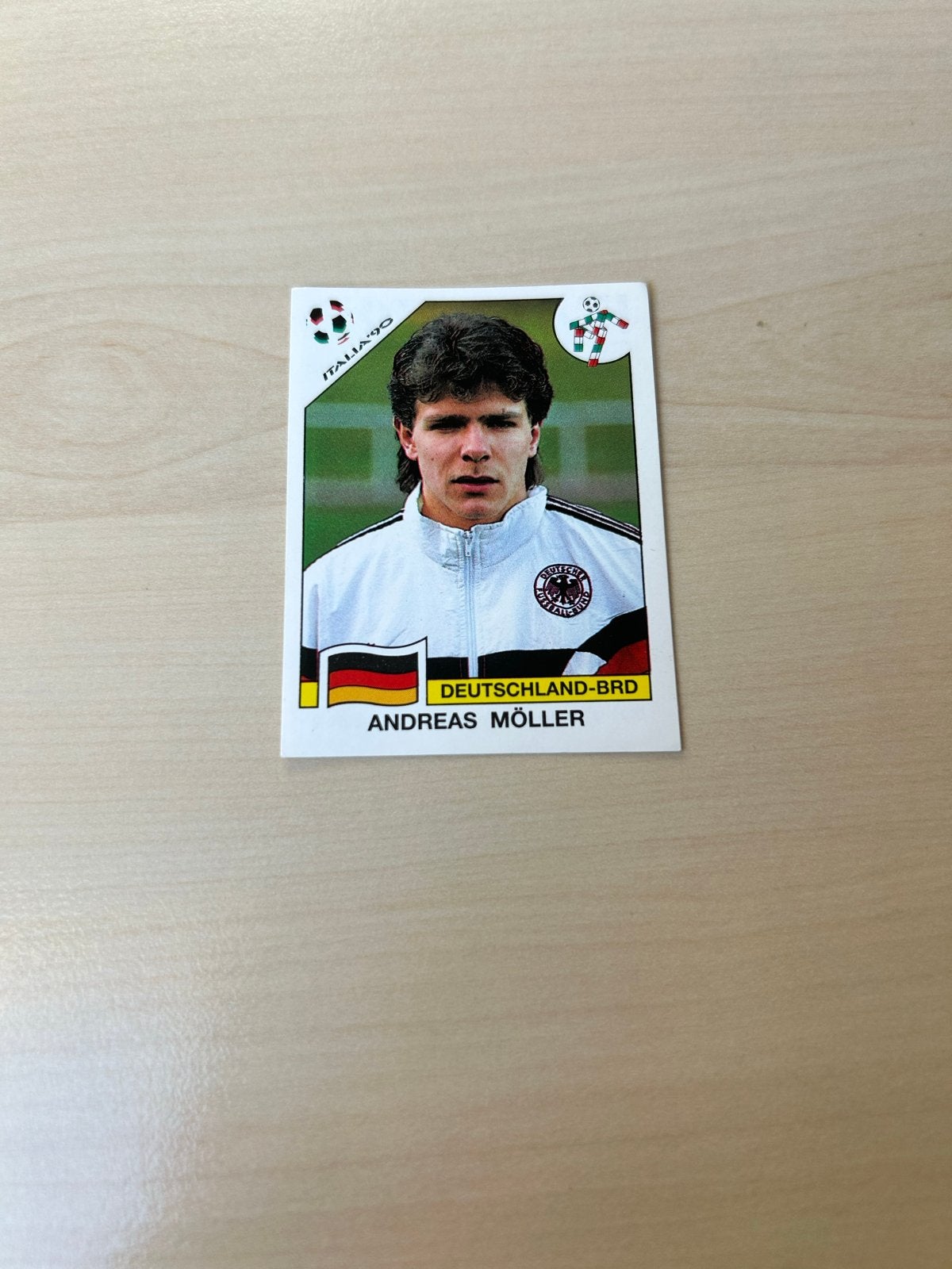 Panini Italia '90 Sticker Andreas Möller Duitsland, Ophalen of Verzenden, Zo goed als nieuw, Sticker