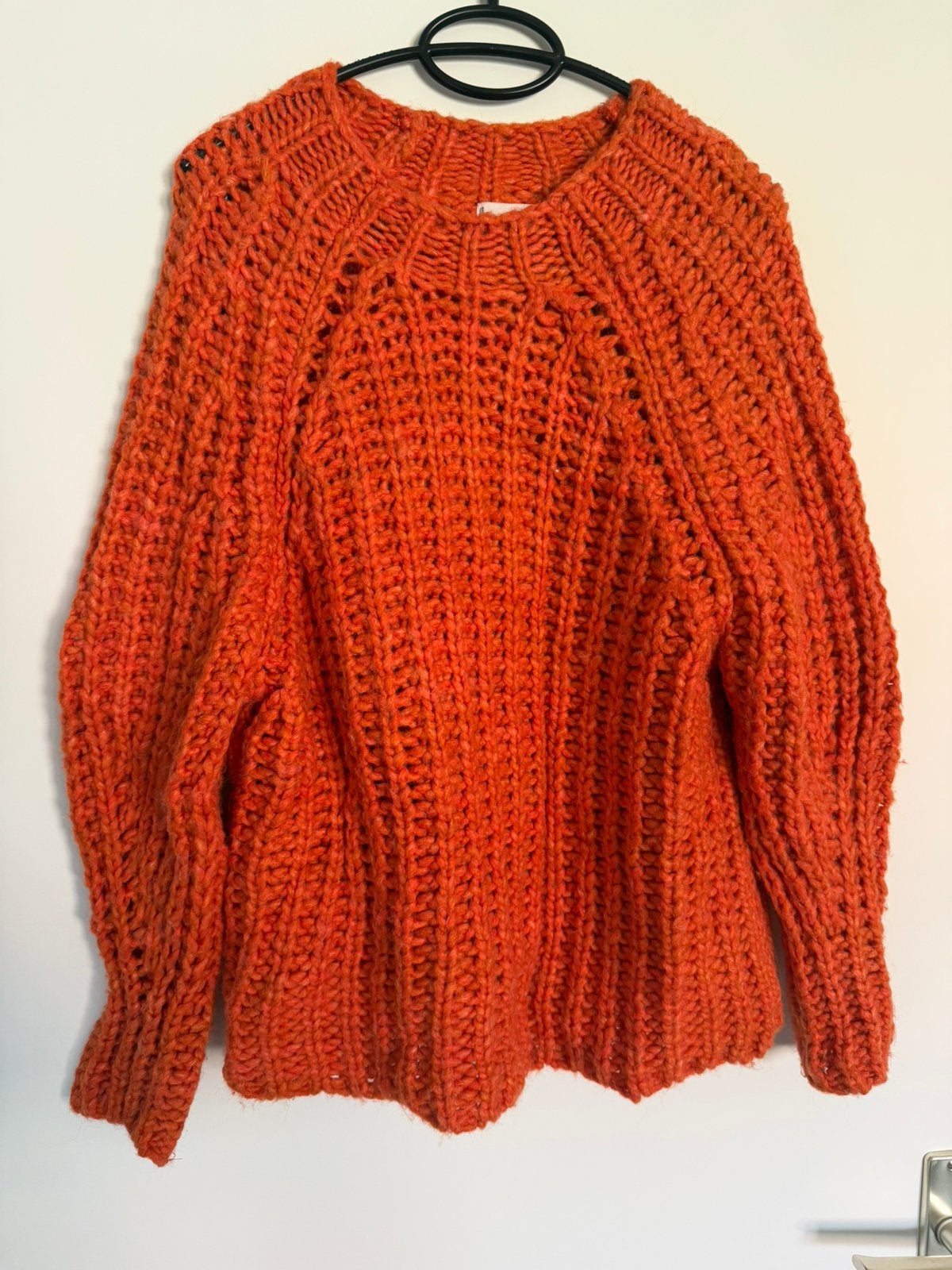 Oranje Warme Wool Blend Gebreide Trui - Maat S, Kleding | Dames, Truien en Vesten, Verzenden, Zo goed als nieuw, Maat 36 (S), Oranje
