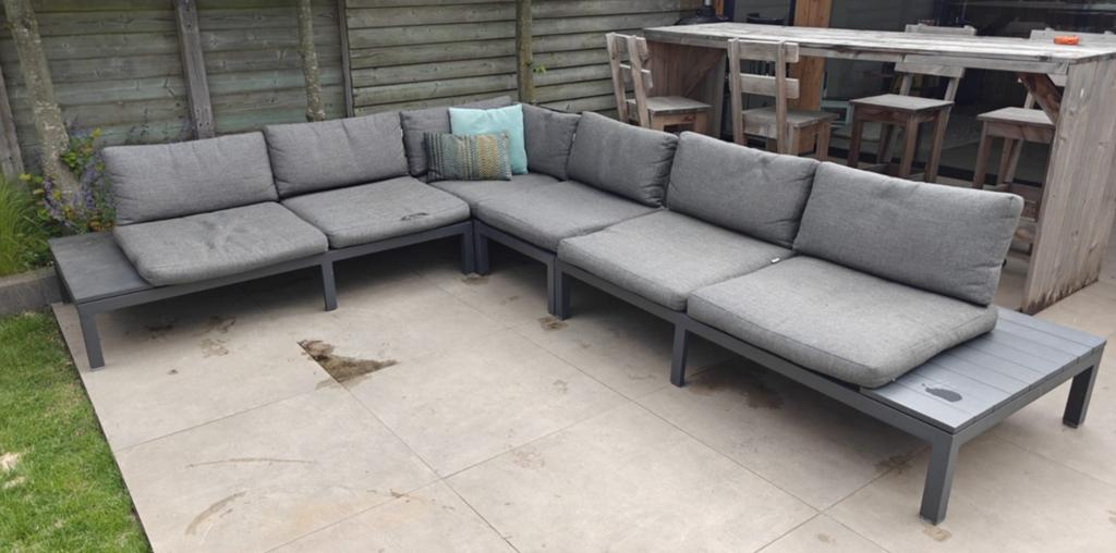 Gebruikte Intratuin loungeset 273x342 cm, 4 elementen, Gebruikt, Meer dan 8 zitplaatsen, Aluminium, Ophalen of Verzenden