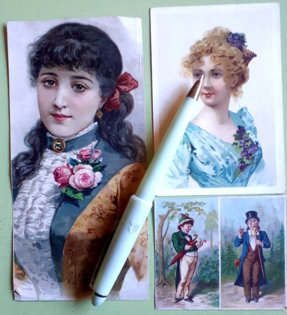 VICTORIAANSE SCRAPs + card 3 François OOSTENDE pre-1900, Hobby en Vrije tijd, Scrapbooking, Ophalen of Verzenden, Gebruikt, Papier of Karton