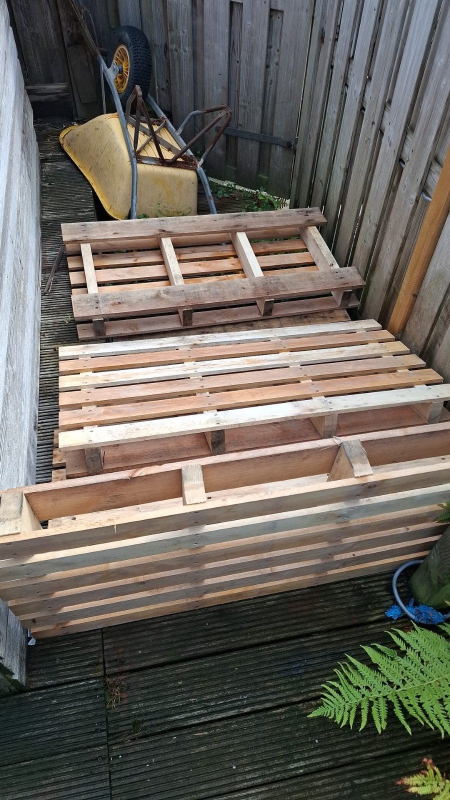 6 Pallets, Doe-het-zelf en Verbouw, Hout en Planken, Ophalen, Zo goed als nieuw, 50 mm of meer, Pallet