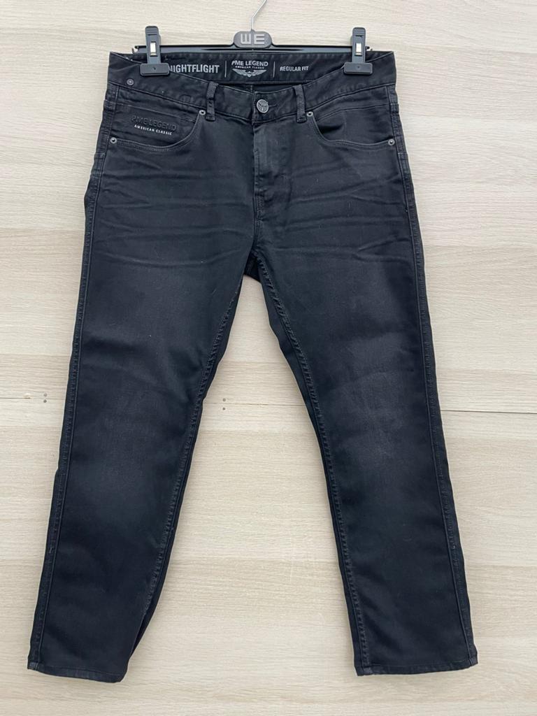 PME Legend Nightflight Regular Fit Jeans Zwart W32, Ophalen of Verzenden, Zo goed als nieuw, Zwart, W32 (confectie 46) of kleiner