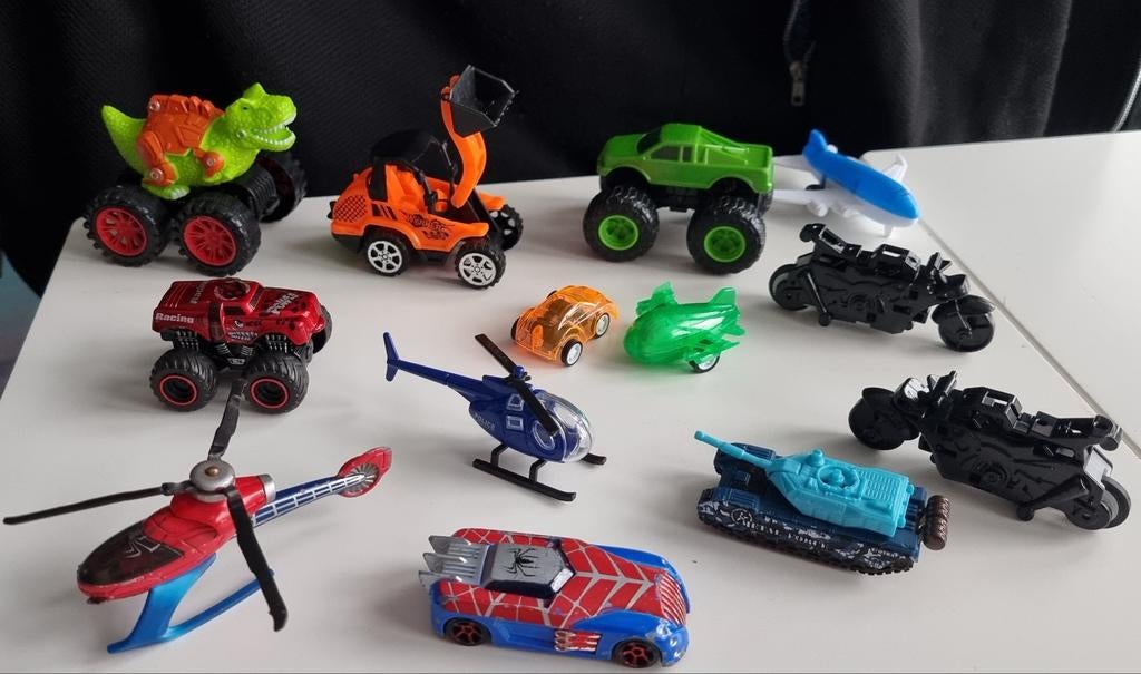 Autos helikopters spider man metaal plastic monster trucs mo, Kinderen en Baby's, Ophalen of Verzenden