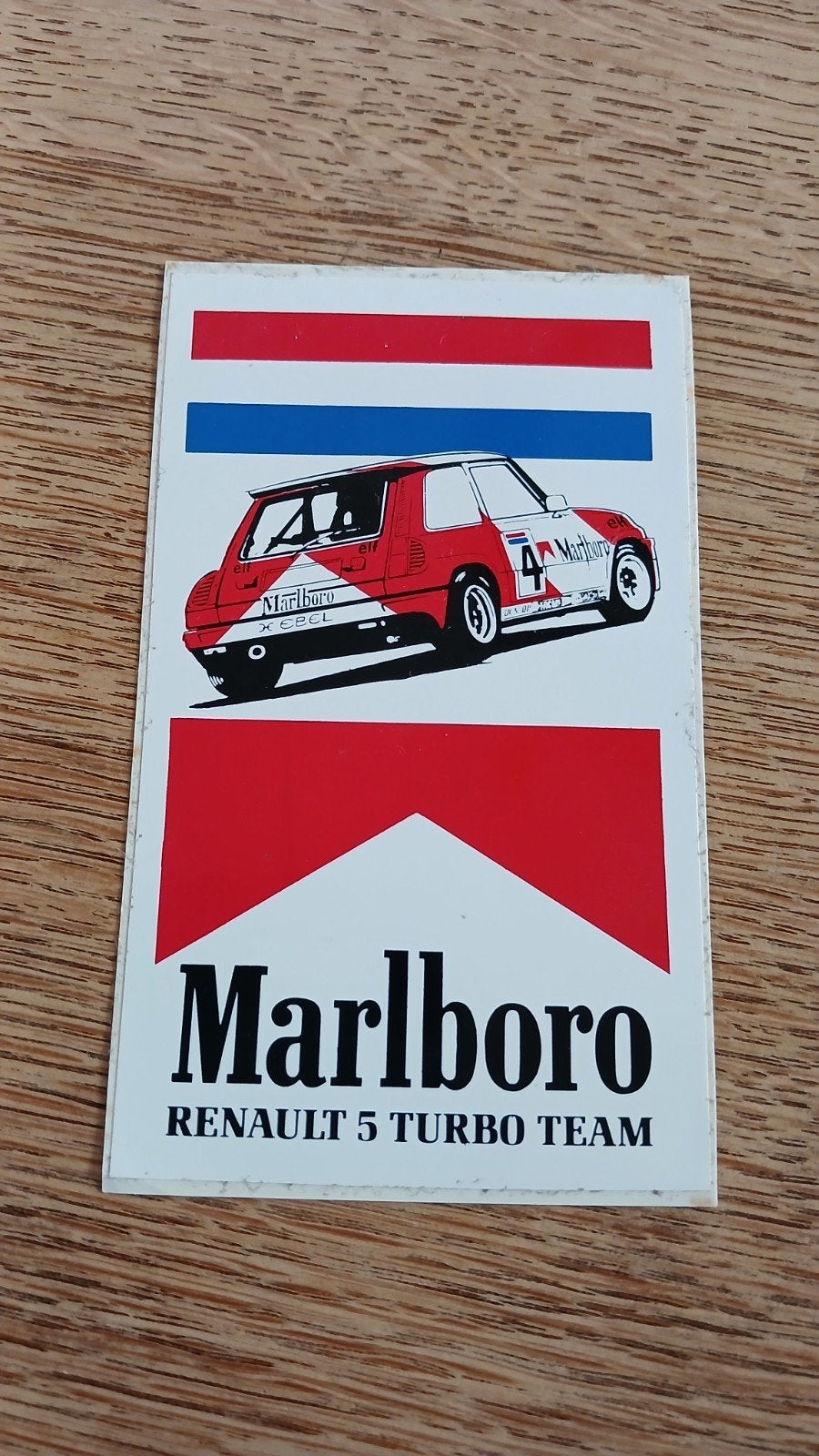 Sticker Marlboro Zandvoort race Renault 5 Turbo Team, Verzamelen, Stickers, Ophalen of Verzenden, Zo goed als nieuw, Sport