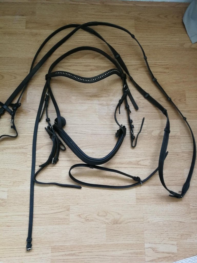 Oornetje Hoofdstel Longeerpad, Ophalen, Hoofdstel, Zwart, Cob