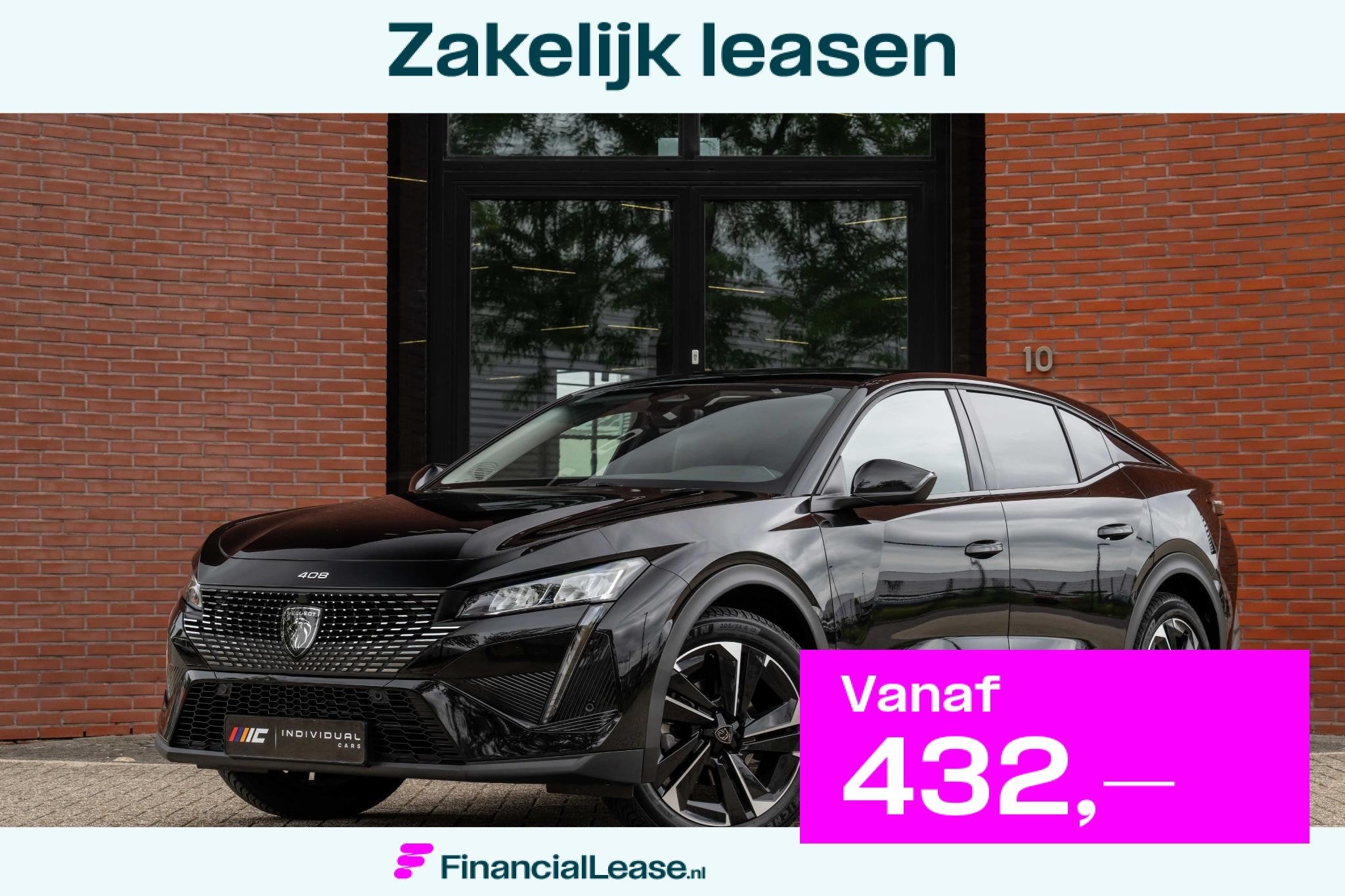 Peugeot 408 1.2 T Allure Pack 130pk EAT8 Camera Orig NL, Gebruikt, 1199 cc, Leder en Stof, Zwart