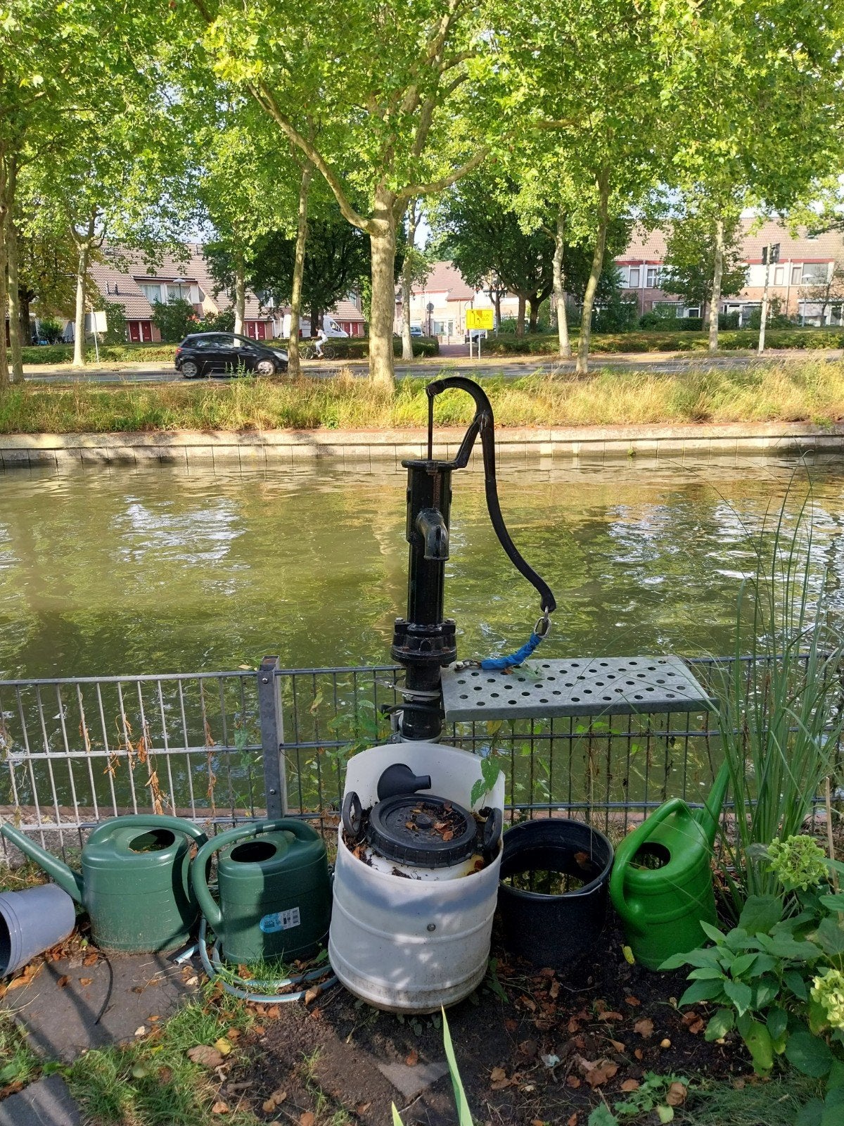 Handmatige waterpomp voor tuin of vijver, Tuin en Terras, Waterpompen, Ophalen, Gebruikt, Handmatig, Besproeiingspomp