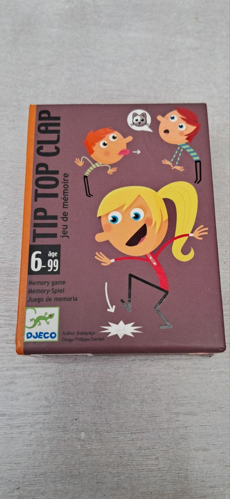 Djeco Tip Top Clap Memory Spel - Geheugenspel 6-99 jaar, Hobby en Vrije tijd, Een of twee spelers, Ophalen of Verzenden, Gebruikt