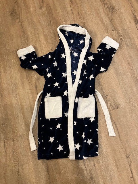 Badjas Lupilu maat 110-116 blauw/wit ster, Nacht- of Onderkleding, Jongen of Meisje, Ophalen of Verzenden, Zo goed als nieuw