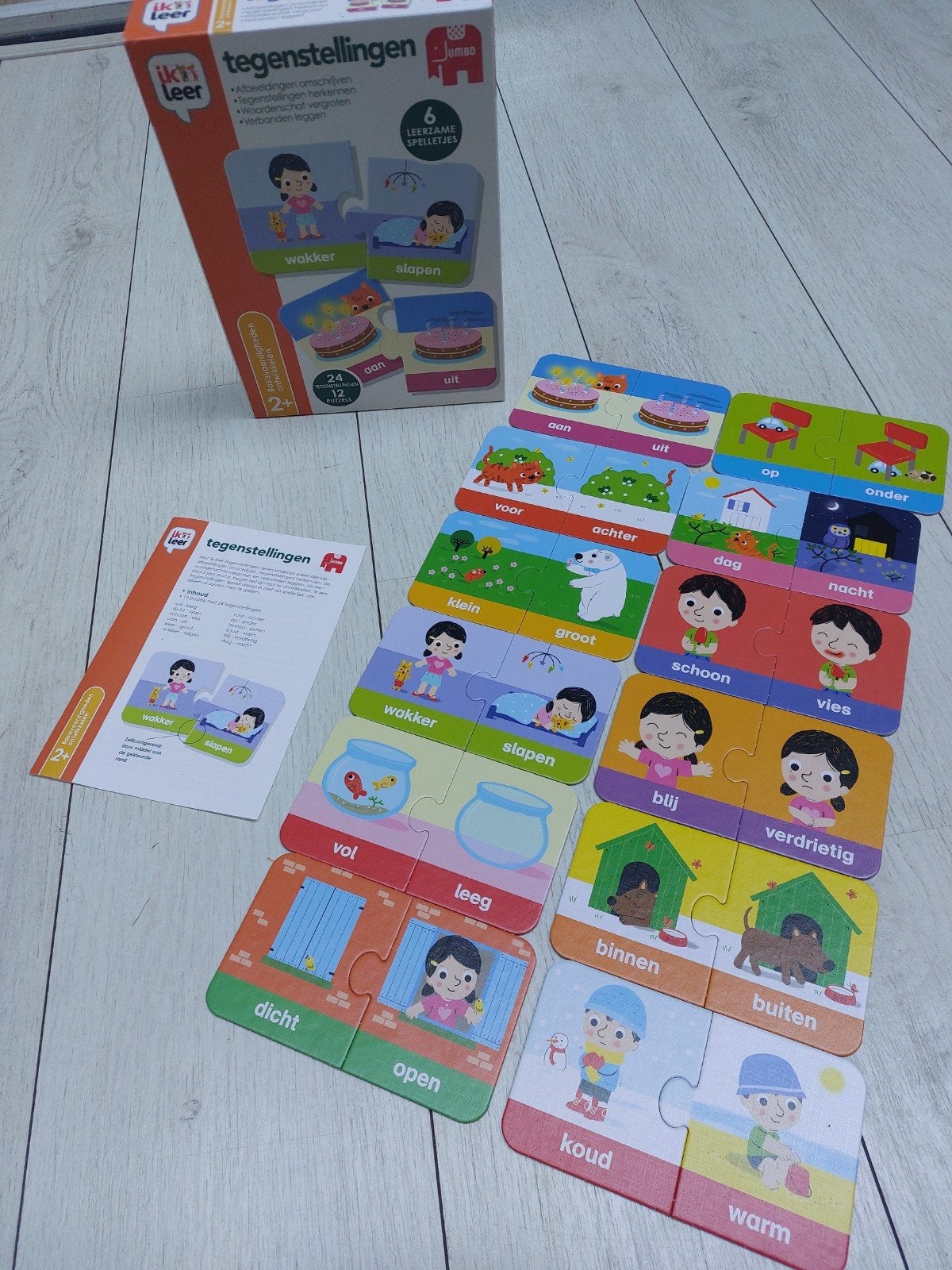 Jumbo Ik leer tegenstellingen - Educatief puzzelspel, Ophalen of Verzenden, Zo goed als nieuw, Taal en Lezen