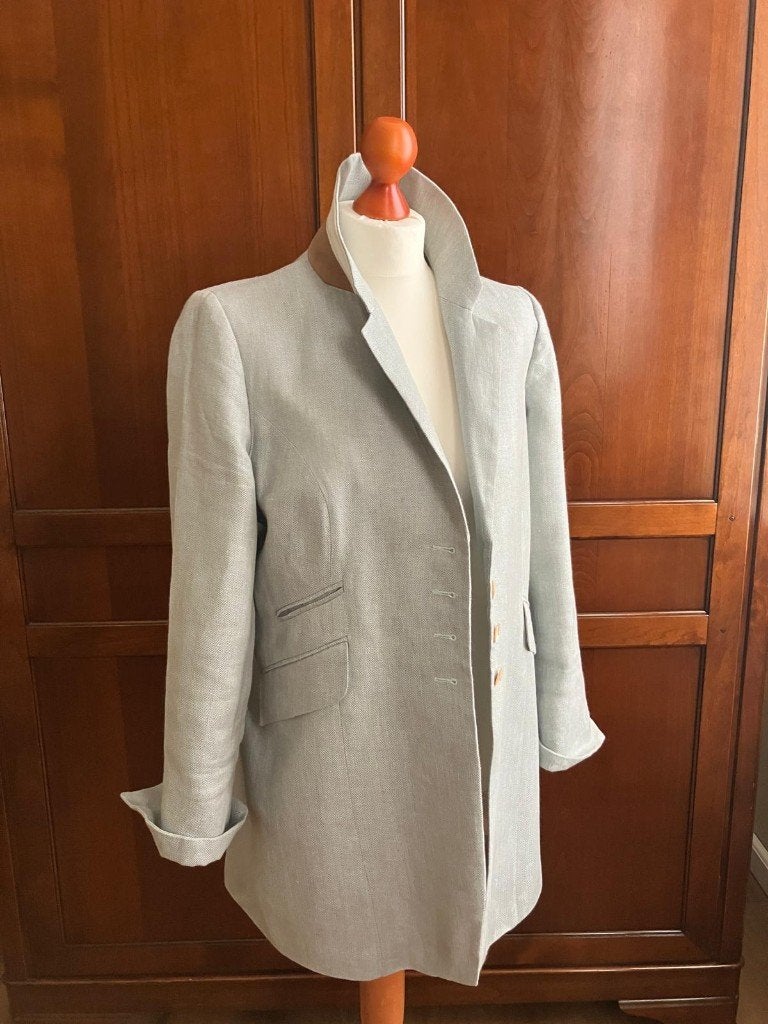 SCAPA / PAUW blazer maat 42/44, Kleding | Dames, Jasjes, Kostuums en Pakken, Scapa, Blauw, Maat 42/44 (L), Ophalen of Verzenden