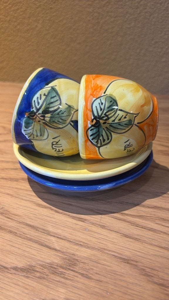 Vietri Sul Mare Espressokopjes, 2-delige Set Italië Majolica, Overige merken, Keramiek, Nieuw, Ophalen of Verzenden