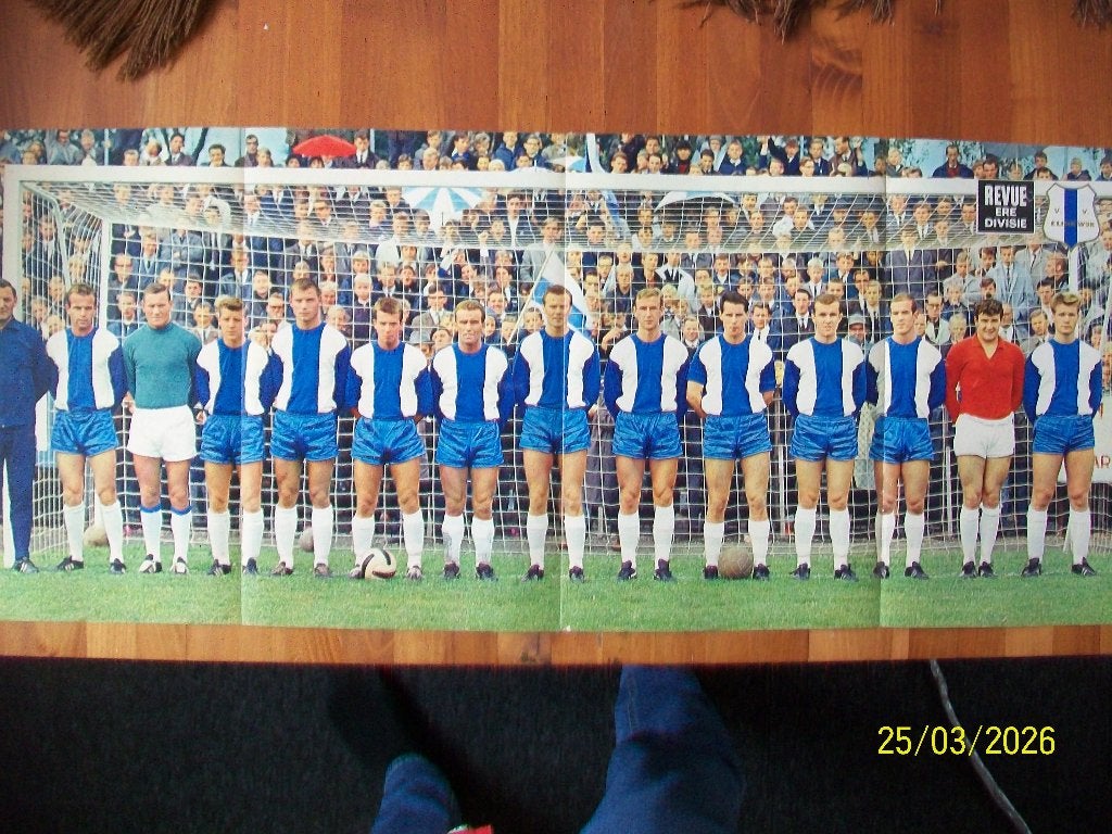 Uitklapposter Elinkwijk (Revu) seizoen 1965 - 1966, Verzamelen, Verzenden, Gebruikt, F.C. Utrecht, Poster, Plaatje of Sticker