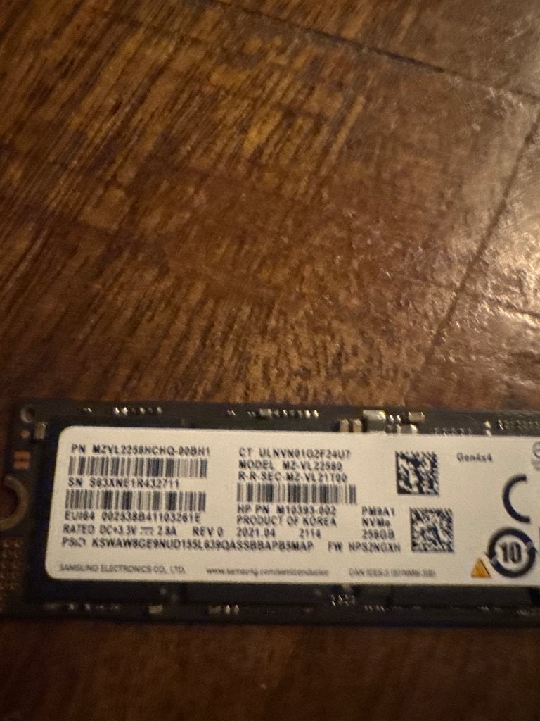 256GB Laptop SSD Samsung, Intern, SSD, Ophalen of Verzenden, Zo goed als nieuw