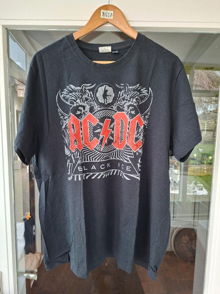T-shirt AC/DC - Black Ice - maat XXL, Kleding | Heren, T-shirts, Gedragen, Overige maten, Zwart, Ophalen of Verzenden