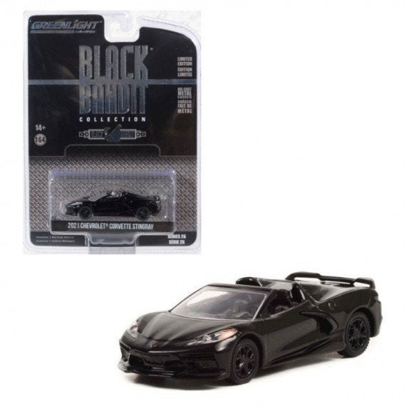 2021 Chevrolet Corvette Stingray Greenlight 1/64 Black Bandi, Ophalen of Verzenden, Nieuw, Auto