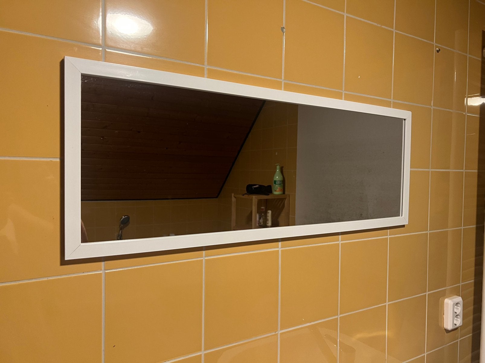 Witte Spiegel, Huis en Inrichting, Ophalen, Overige typen, 50 tot 100 cm, Zo goed als nieuw