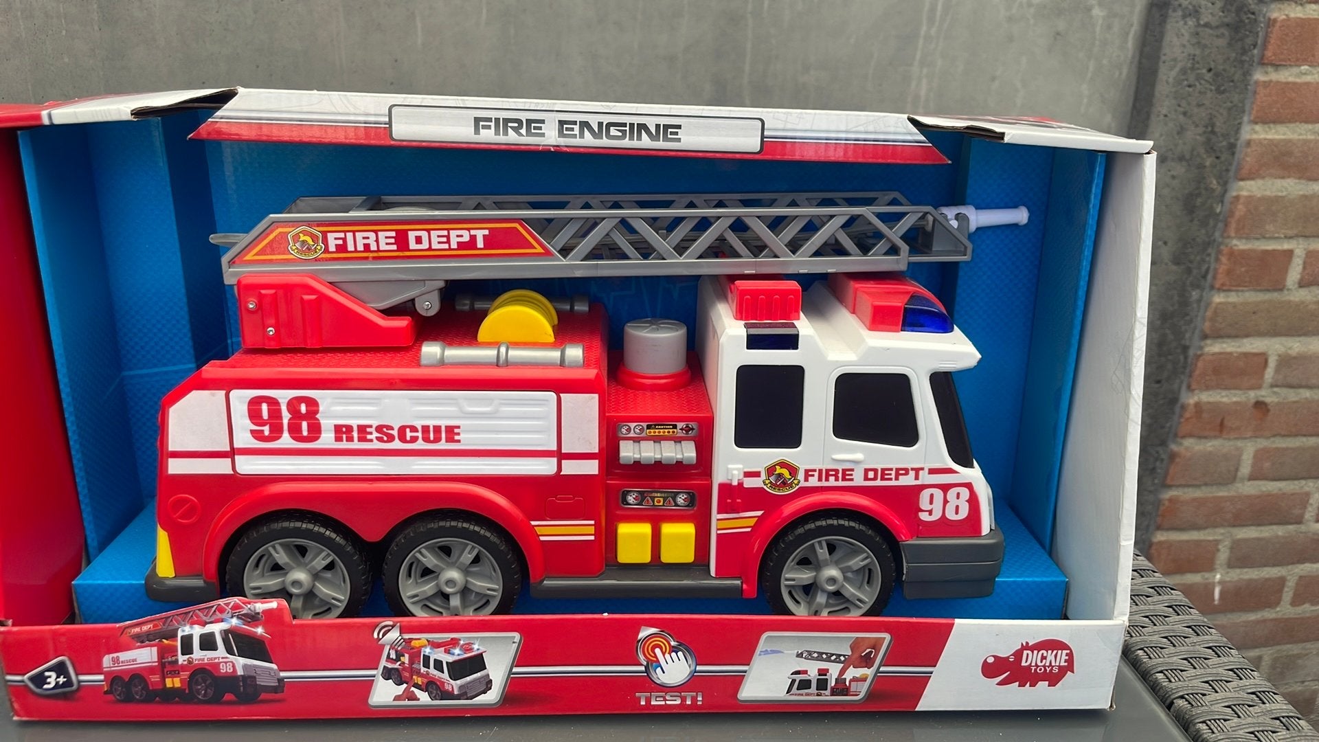 Dickie toys Action series Brandweerladderwagen, Ophalen of Verzenden, Nieuw