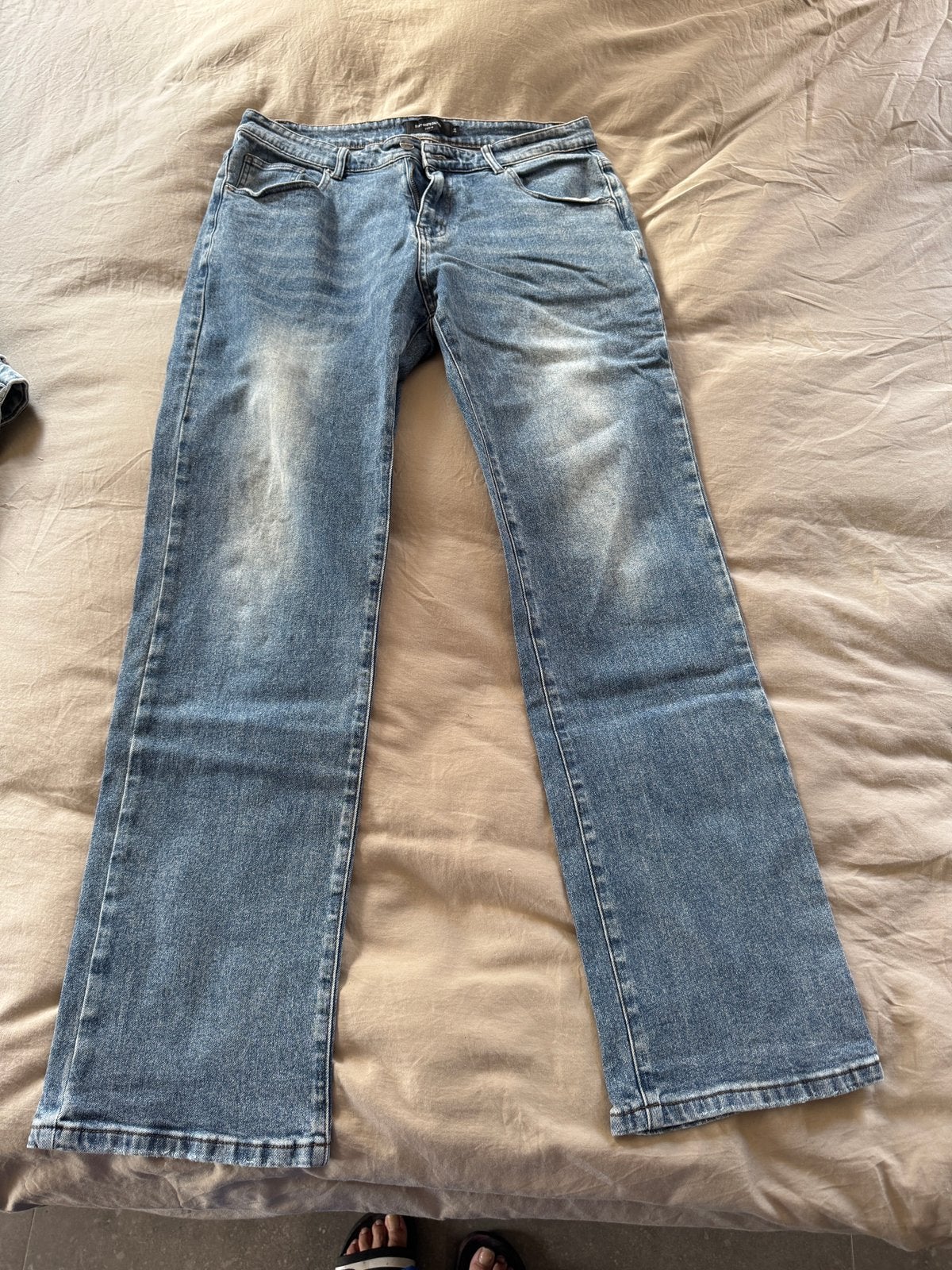 Blauwe heren spijkerbroek maat 34, Ophalen of Verzenden, Zo goed als nieuw, Blauw, W33 - W34 (confectie 48/50)