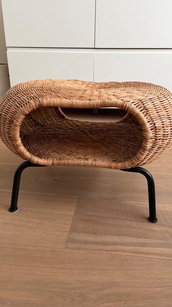 Ikea Gamlehult Voetbank met bergruimte, Huis en Inrichting, Ophalen, Riet of Rotan, Zo goed als nieuw, 50 tot 75 cm