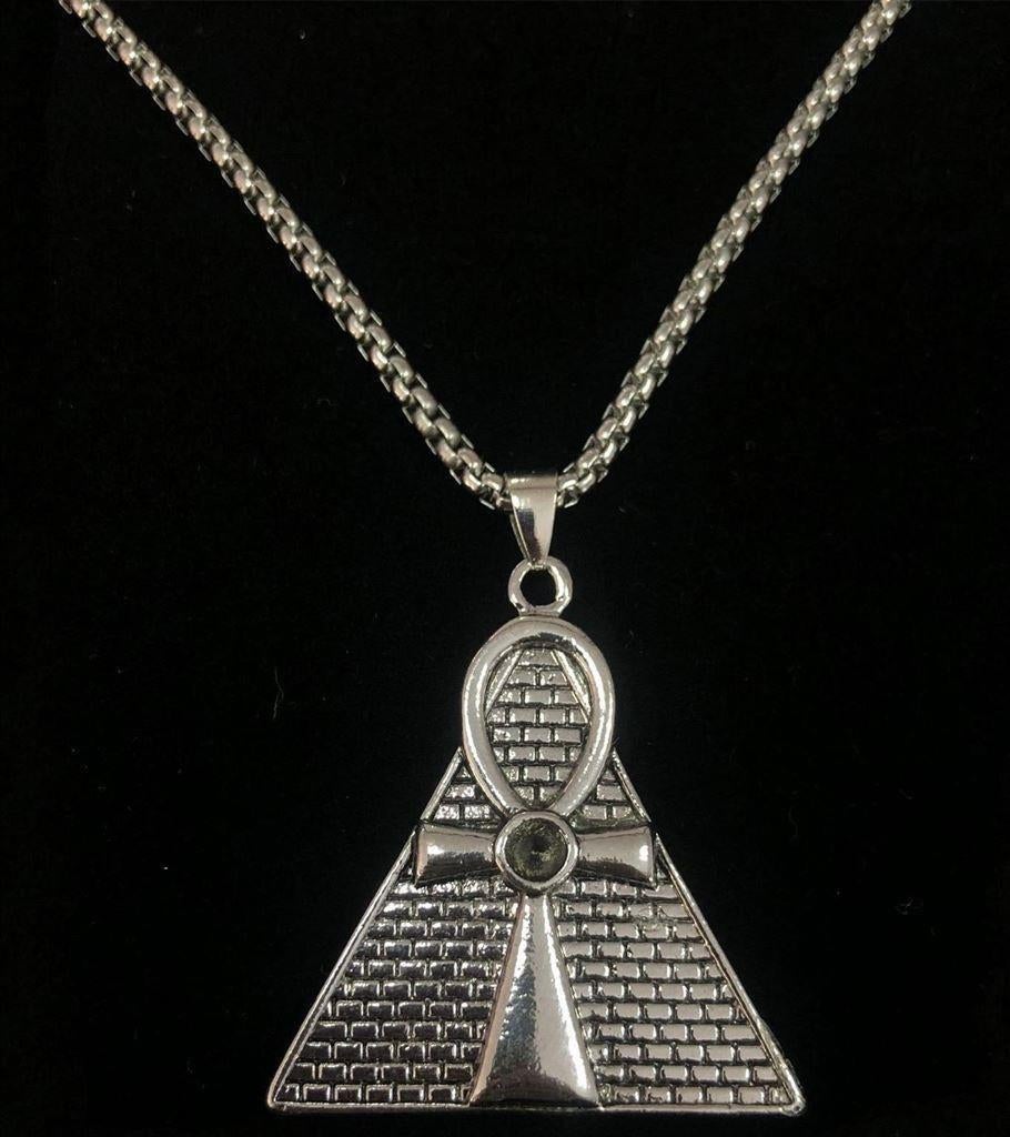 ANKH Pyramide Goth Gothic History Ketting Nieuw, Verzenden, Nieuw, Zilver, Zilver