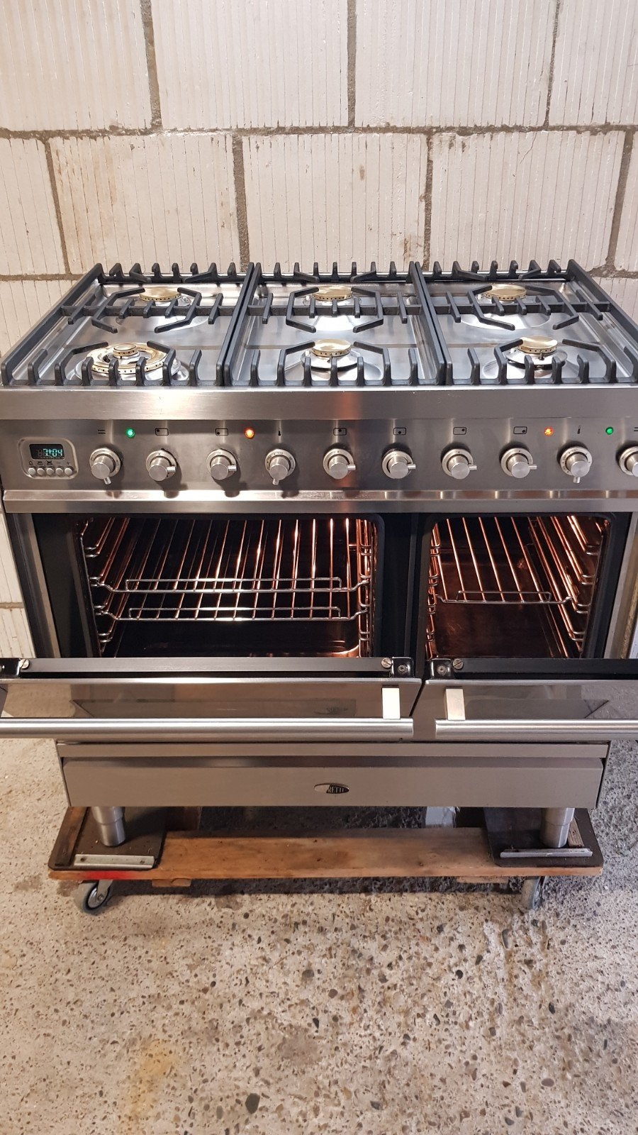 Mooie Boretti Fornuis dubbele oven 90 cm, 60 cm of meer, Ophalen of Verzenden, Zo goed als nieuw, Energieklasse A of zuiniger