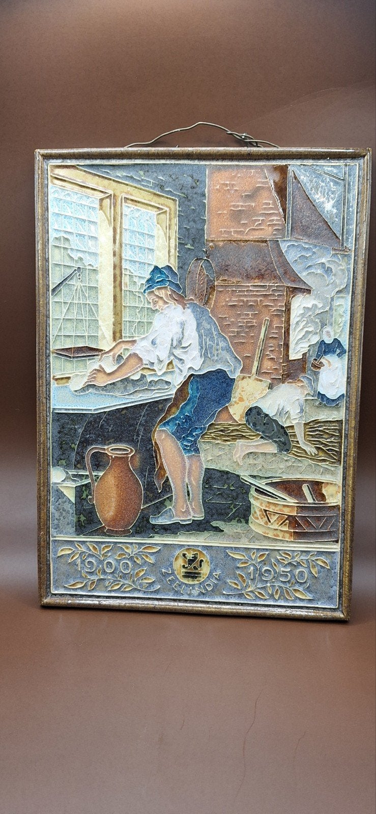 De Porceleyne Fles Delft jubileumtegel "Bakkerij" 1900-1950, Ophalen of Verzenden