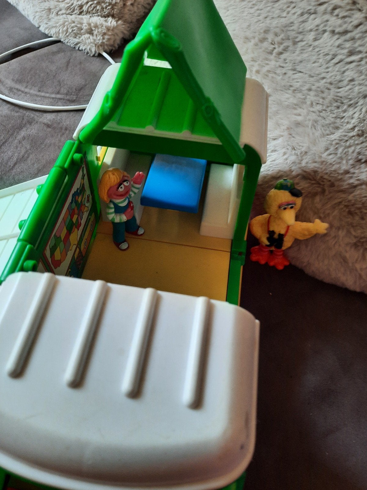 Sesamstraat camper. Twee poppetjes en tent., Ophalen of Verzenden, Gebruikt, Jongen of Meisje