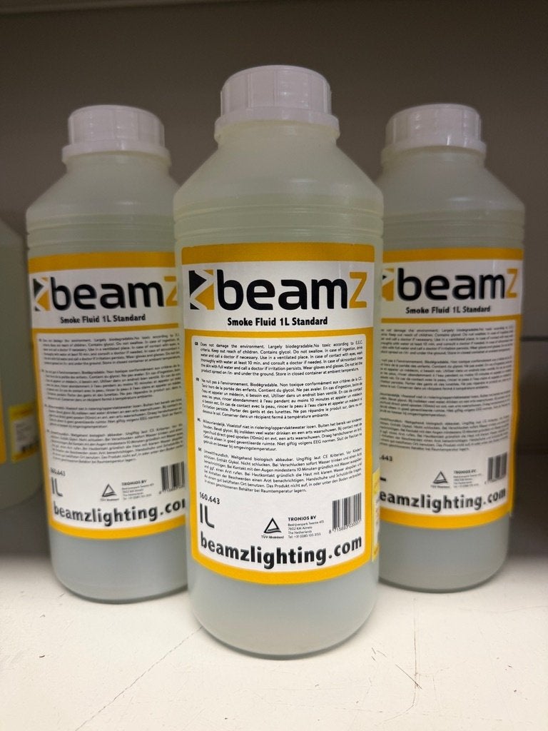 Beamz Rookvloeistof 3x 1 liter | in fles | 230565, Ophalen of Verzenden, Nieuw, Rookmachine