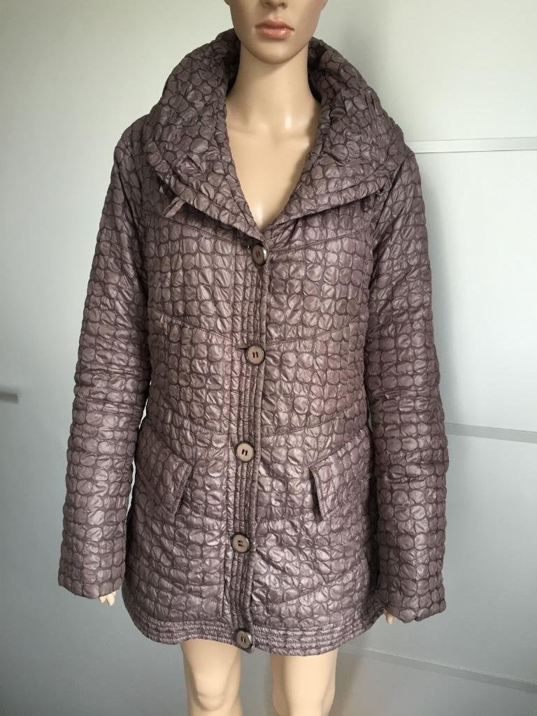 C498 Easy Comfort: Mt 38=M jas winter winterjas bruin puffer, Maat 38/40 (M), Bruin, Ophalen of Verzenden, Zo goed als nieuw