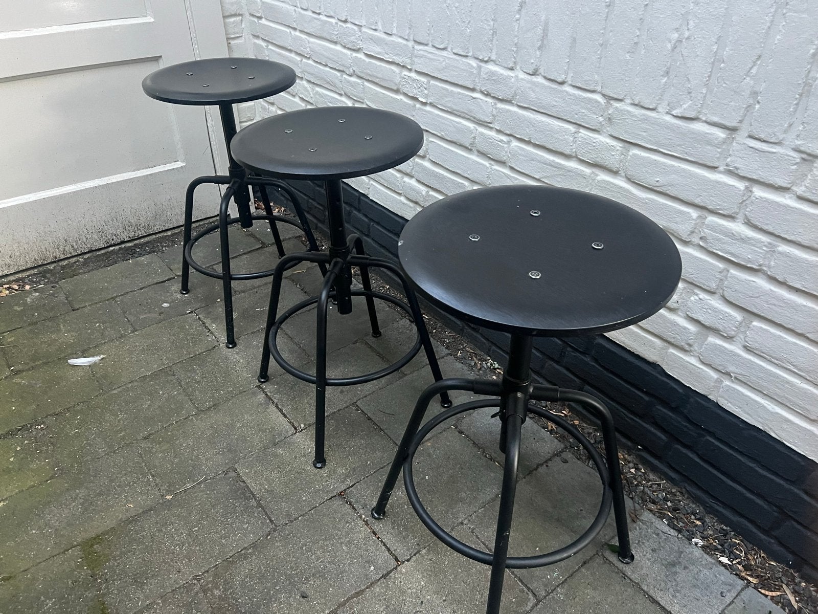 3x IKEA Kullaberg kruk - in hoogte verstelbaar, Ophalen, In hoogte verstelbaar, Gebruikt, Overige materialen
