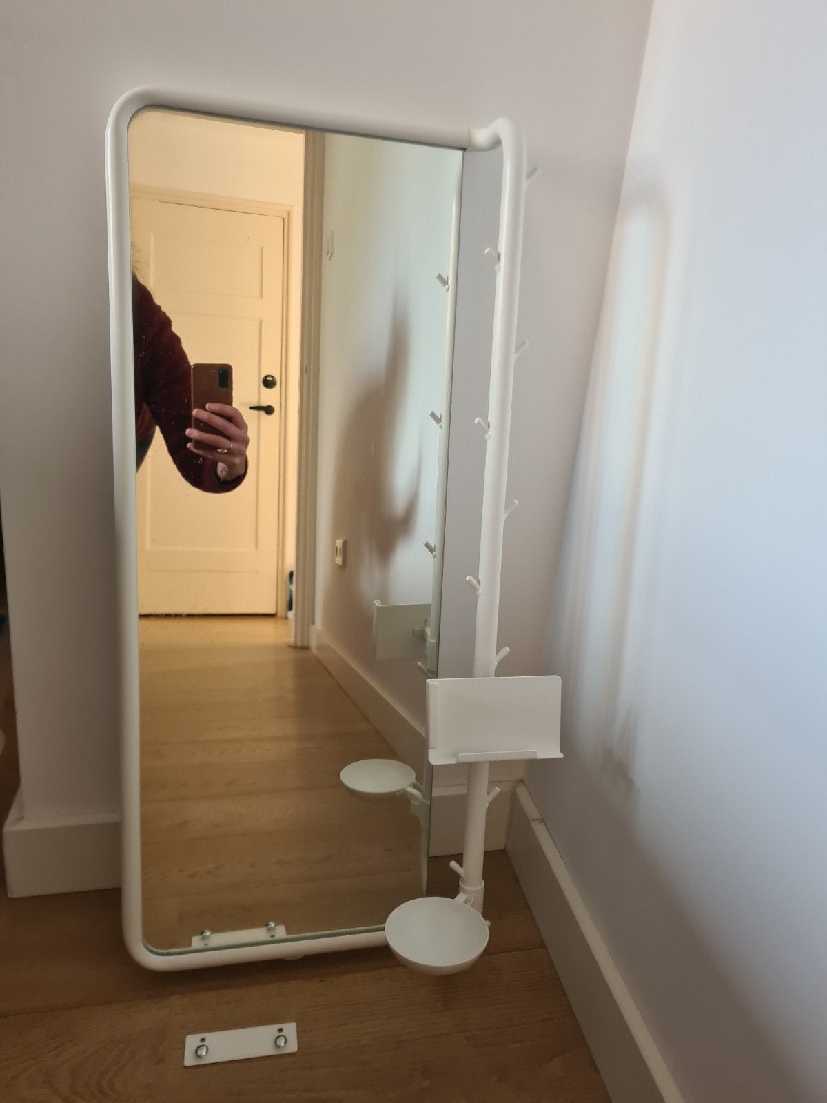 IKEA Möjlighet spiegel met telefoonhouder en opbergers, Ophalen, Minder dan 50 cm, 100 tot 150 cm, Zo goed als nieuw
